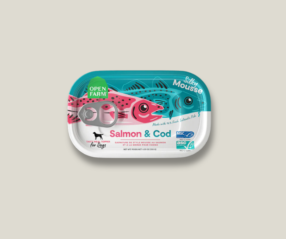 Open Farm Silky Mousse Topper, Salmon & Cod