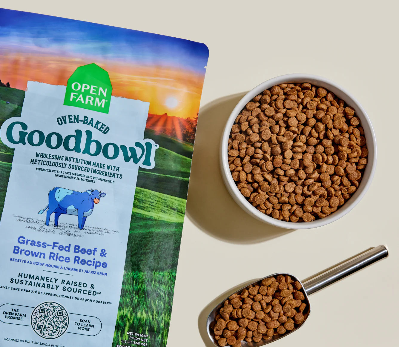 Open Farm Goodbowl Dog Kibble, Grass-Fed Beef & Brown Rice