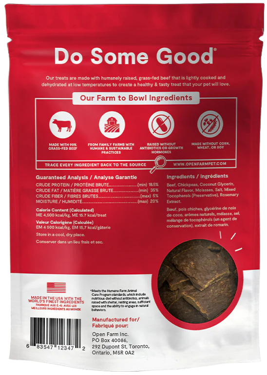 Open Farm Dehydrated Treats, Beef