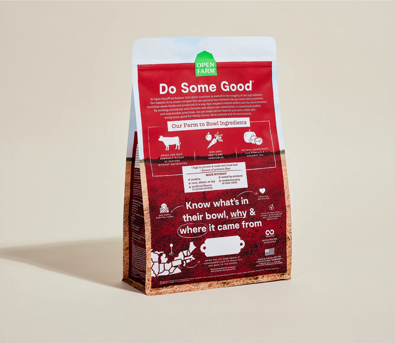 Open Farm Grain-Free Kibble, Grass-Fed Beef