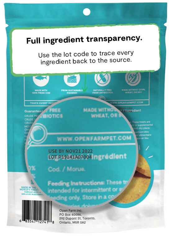 Open Farm Dehydrated Treats, Cod Fish