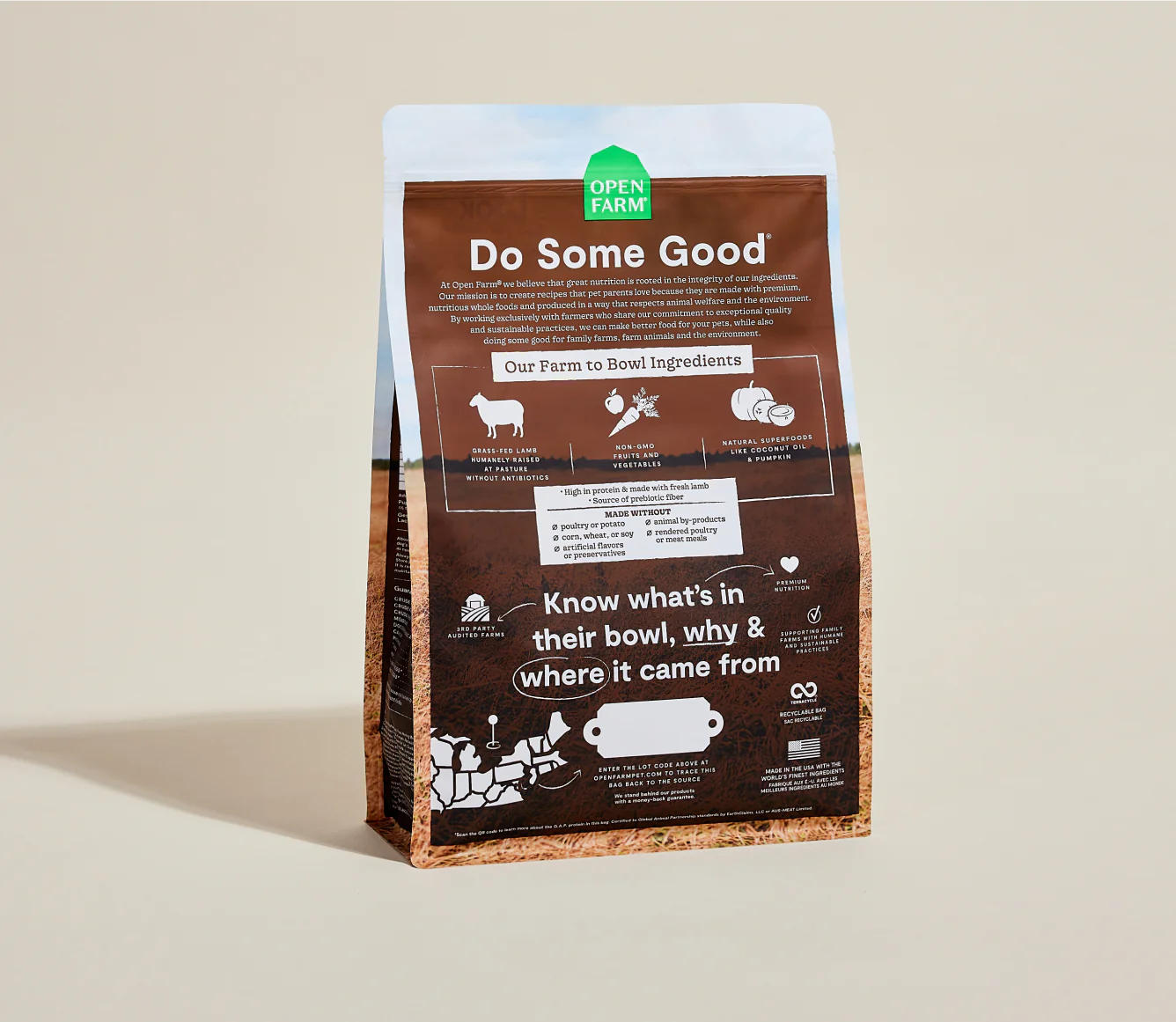 Open Farm Grain-Free Kibble, Pasture-Raised Lamb