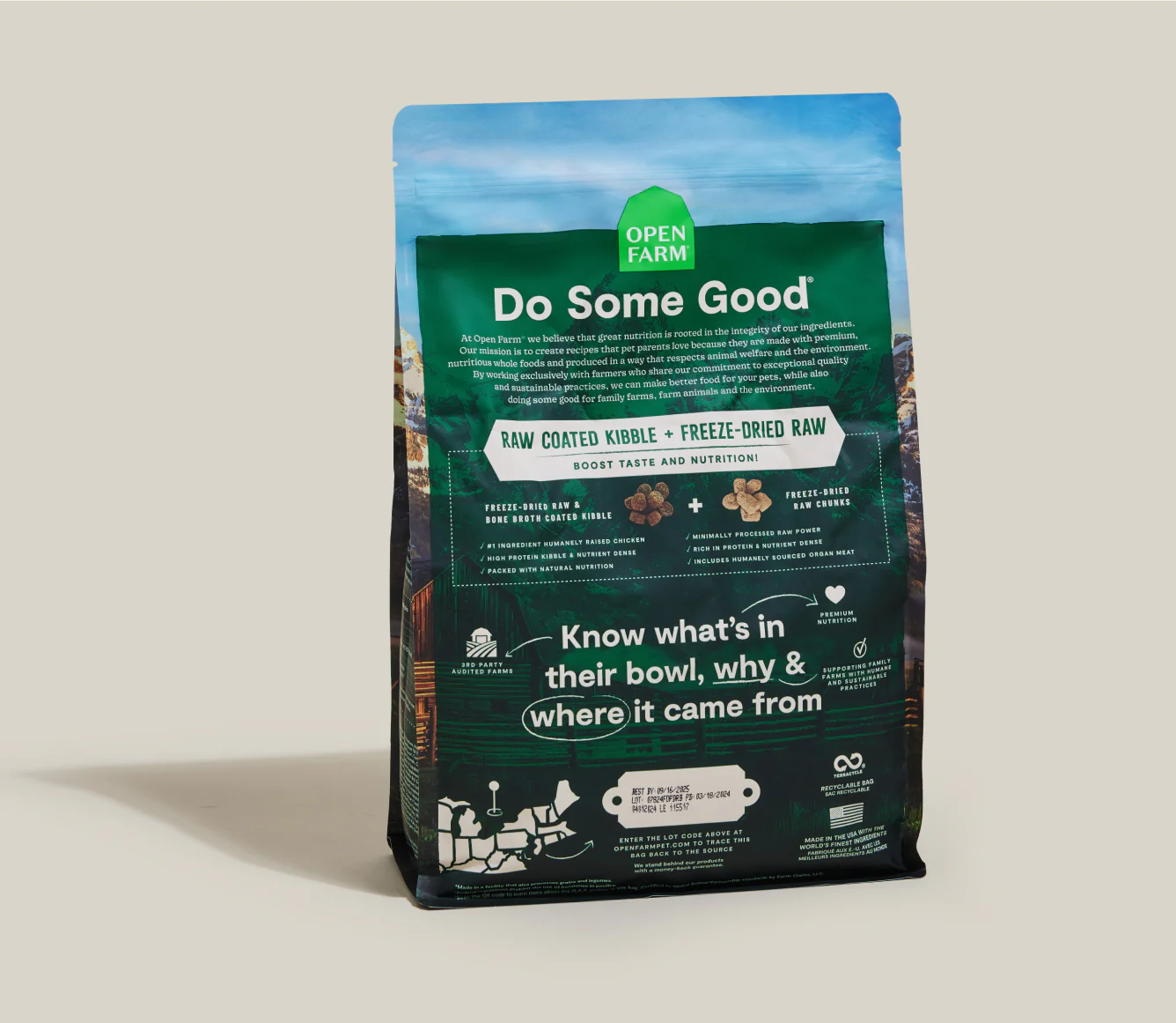 Open Farm RawMix with Ancient Grains Kibble, Open Prairie