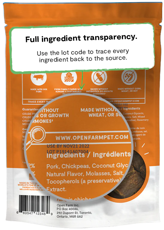 Open Farm Dehydrated Treats, Pork