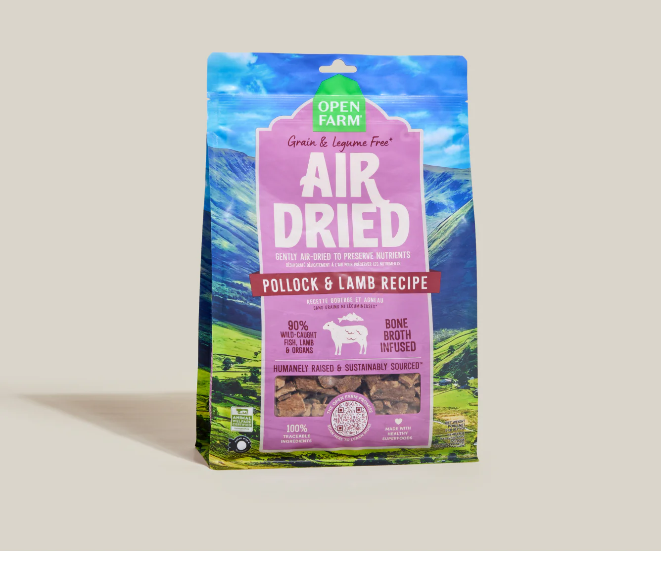 Open Farm Air Dried Recipe, Pollock Lamb