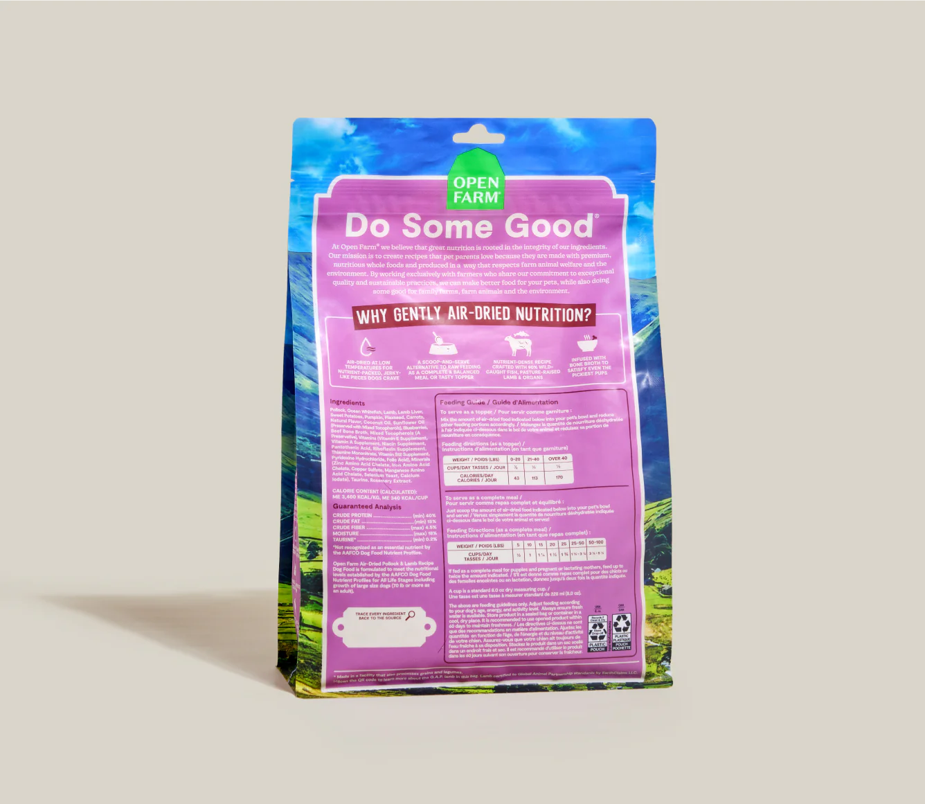 Open Farm Air Dried Recipe, Pollock Lamb