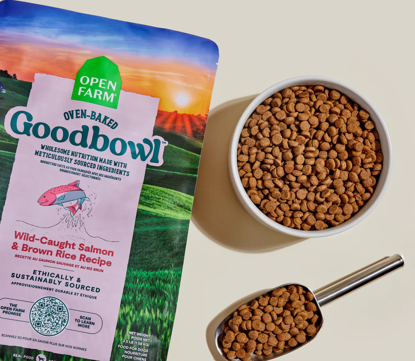 Open Farm Goodbowl Dog Kibble, Wild-Caught Salmon & Brown Rice