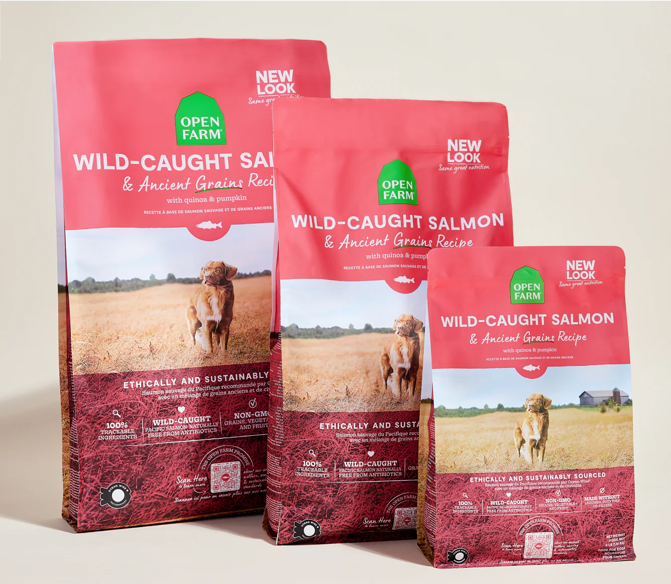 Open Farm Ancient Grains Kibble, Wild-Caught Salmon