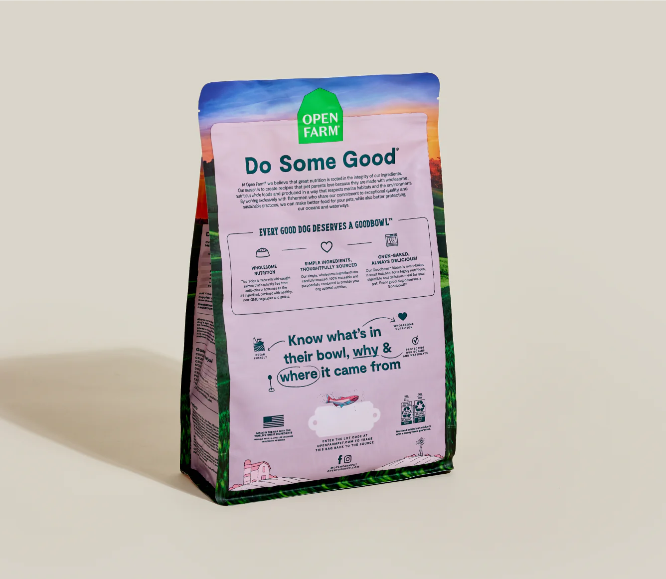 Open Farm Goodbowl Dog Kibble, Wild-Caught Salmon & Brown Rice