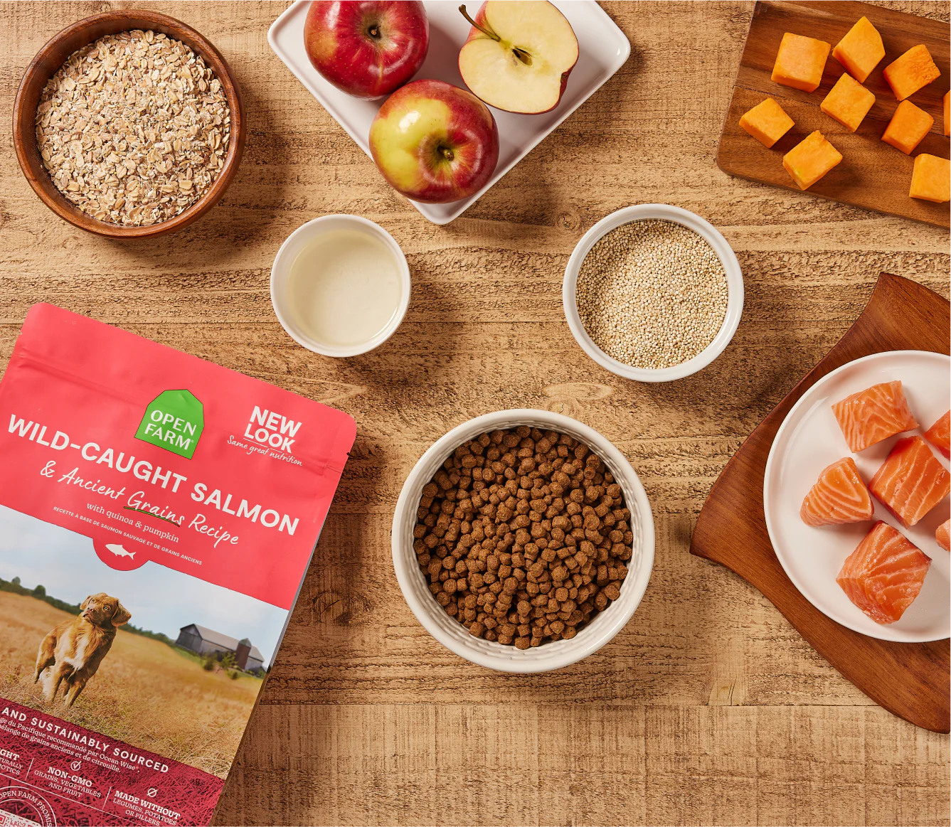 Open Farm Ancient Grains Kibble, Wild-Caught Salmon