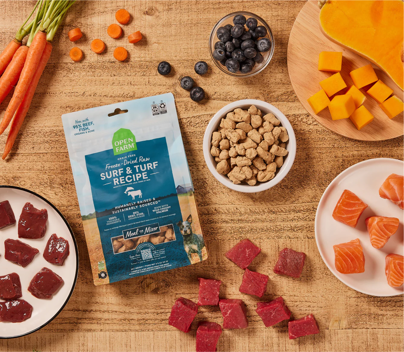 Open Farm Freeze Dried Raw Morsels, Surf & Turf