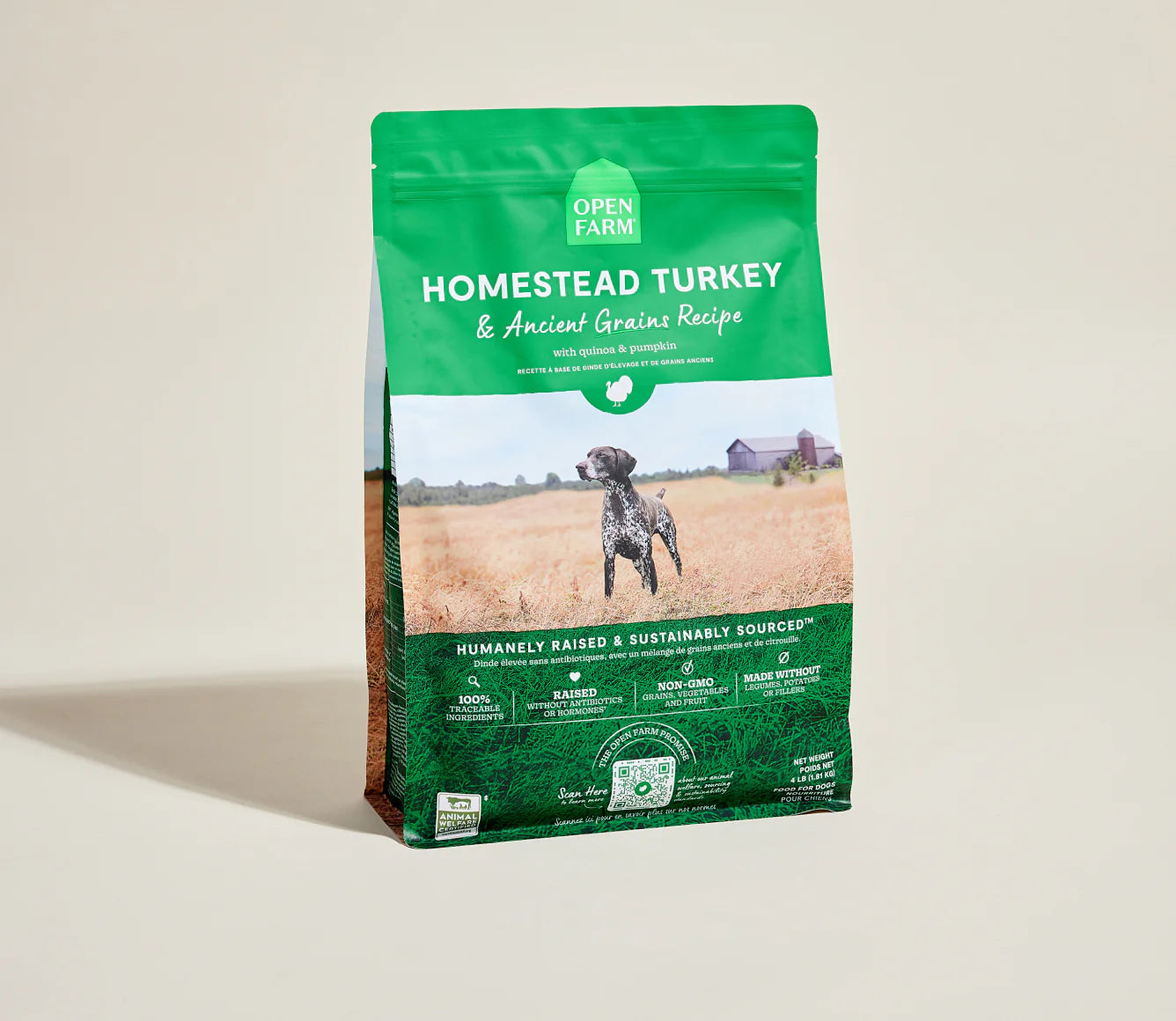 Open Farm Ancient Grains Kibble, Homestead Turkey