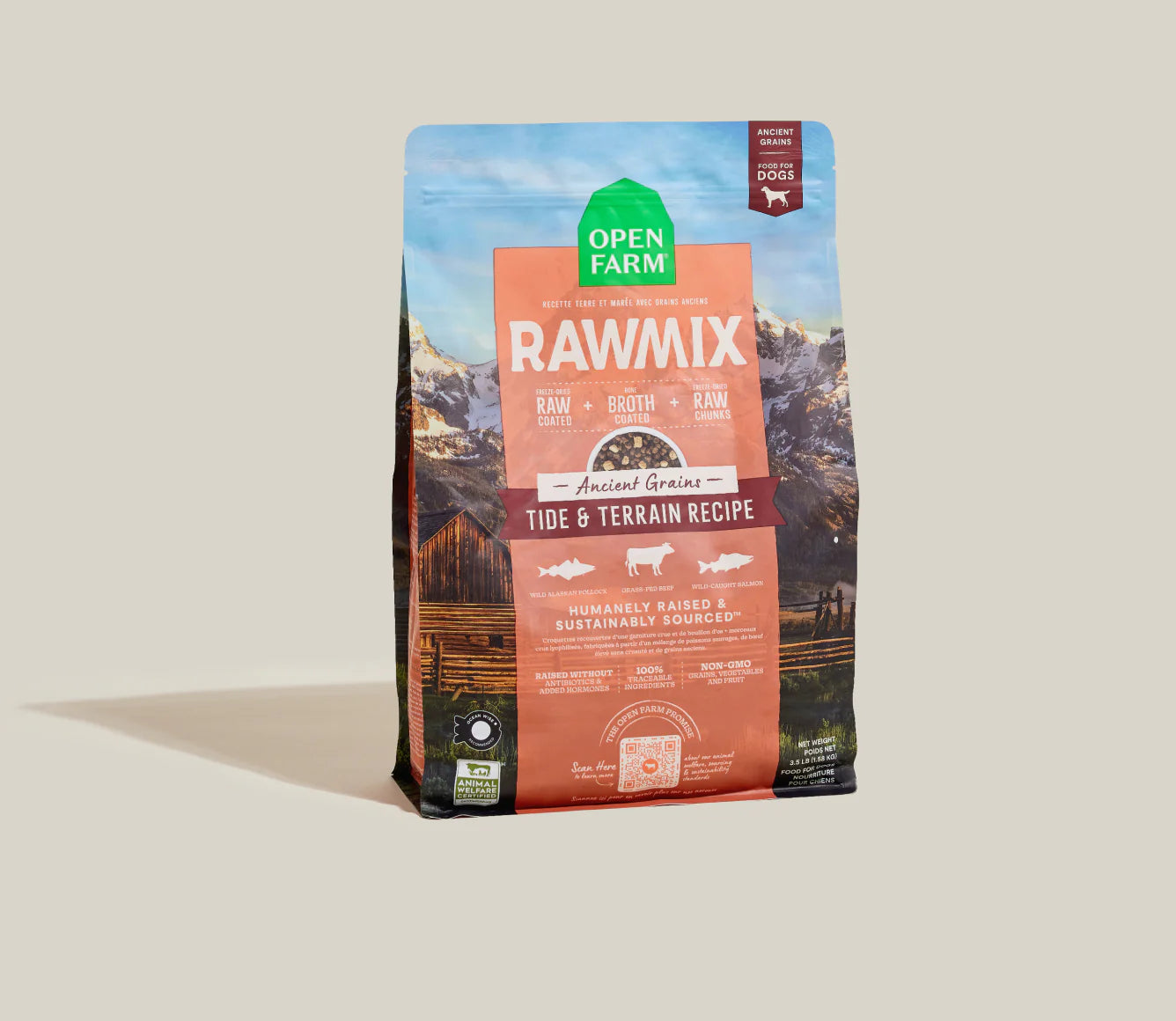 Open Farm RawMix with Ancient Grains Kibble, Tide & Terrain