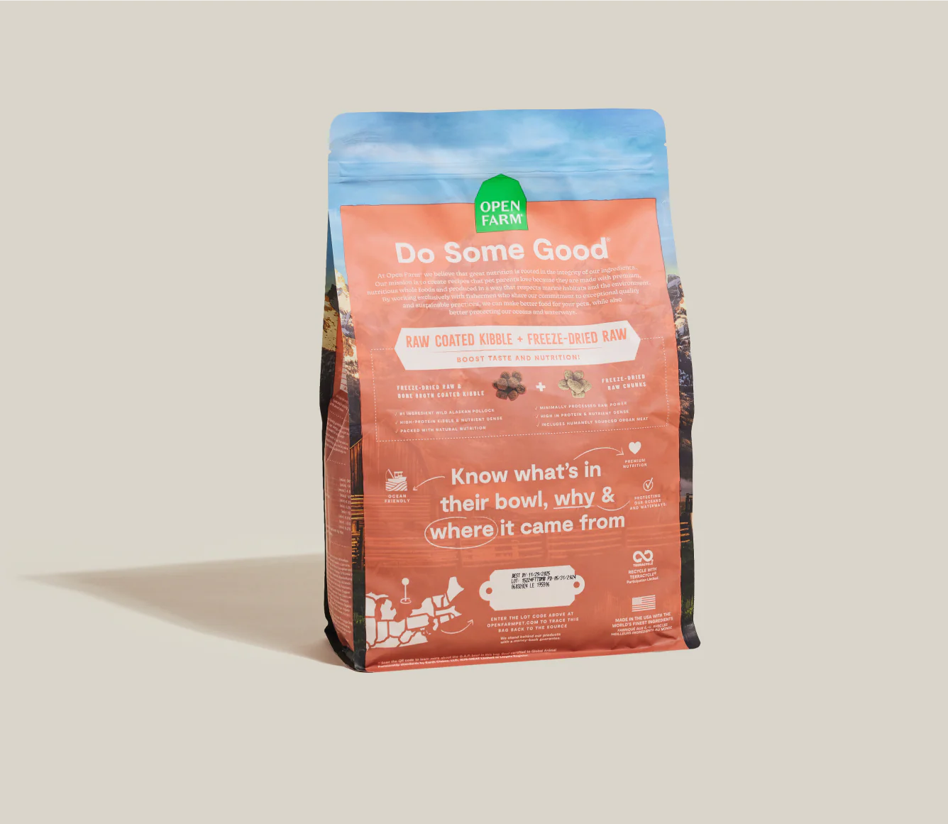 Open Farm RawMix with Ancient Grains Kibble, Tide & Terrain