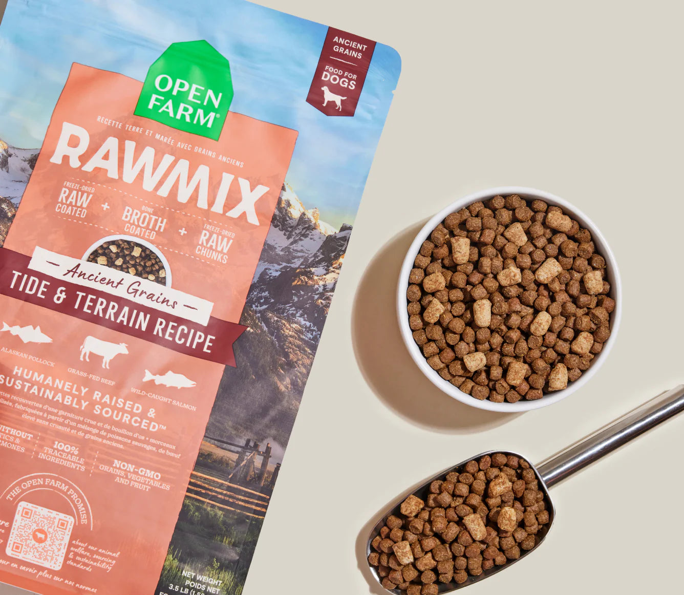 Open Farm RawMix with Ancient Grains Kibble, Tide & Terrain