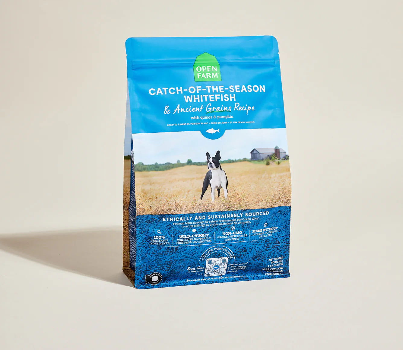 Open Farm Ancient Grains Kibble, Catch-Of-The-Season Whitefish