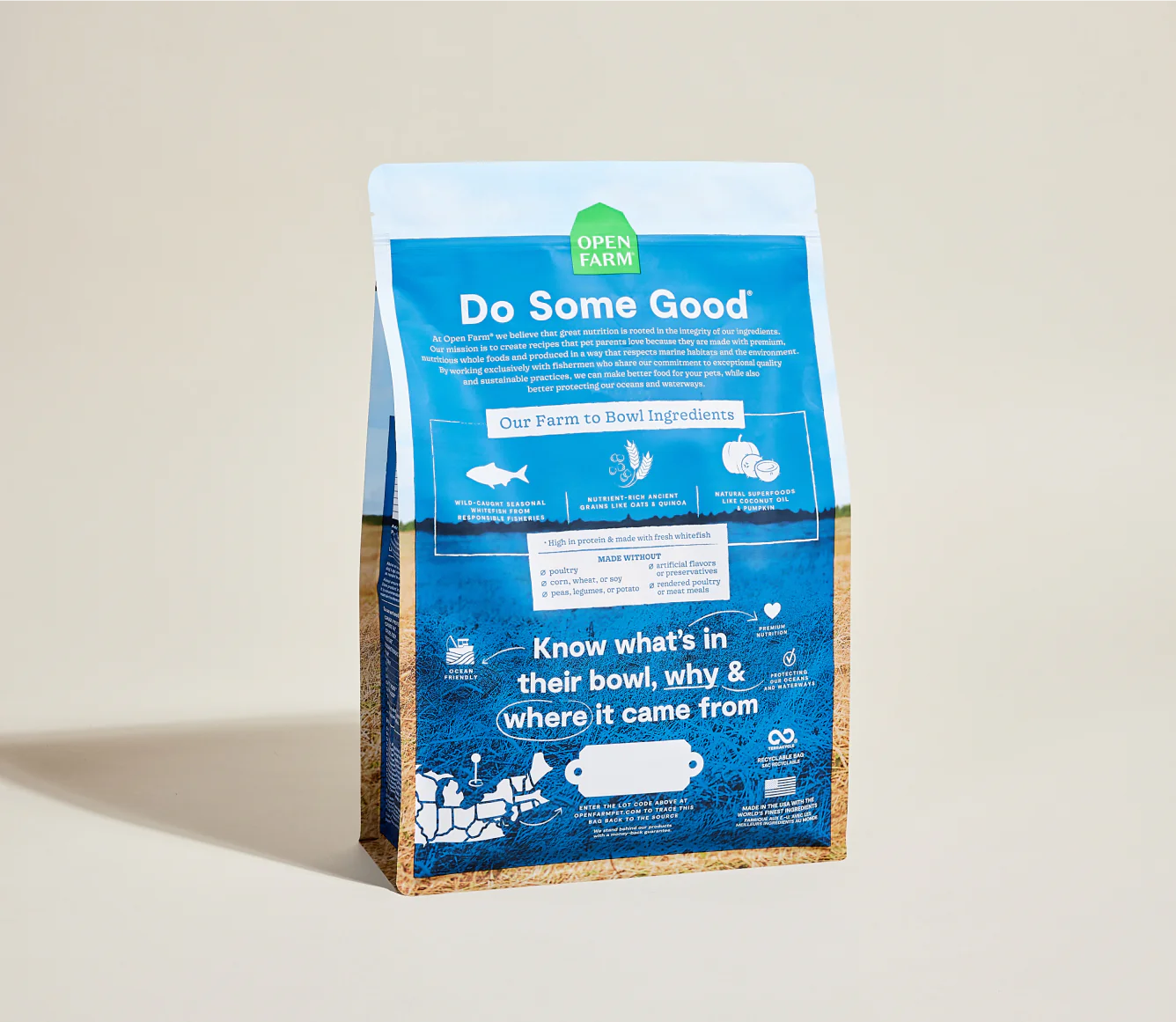 Open Farm Ancient Grains Kibble, Catch-Of-The-Season Whitefish