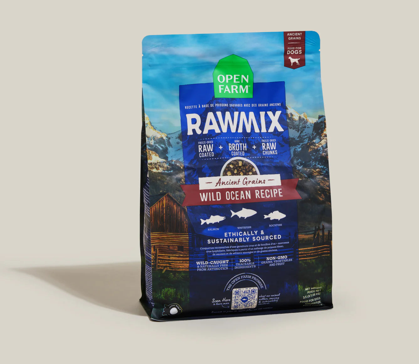 Open Farm RawMix with Ancient Grains Kibble, Wild Ocean
