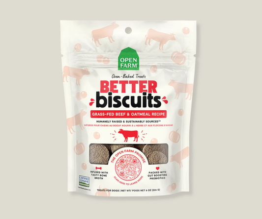Open Farm Better Biscuits, Grass-Fed Beef & Oatmeal