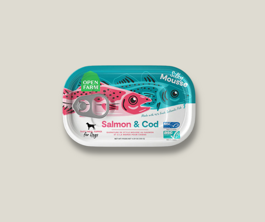 Open Farm Silky Mousse Topper, Salmon & Cod