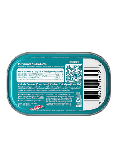 Open Farm Silky Mousse Topper, Salmon & Cod