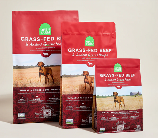 Open Farm Ancient Grains Kibble, Grass-Fed Beef