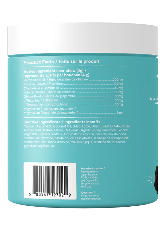 Open Farm Supplement Chews, Calming