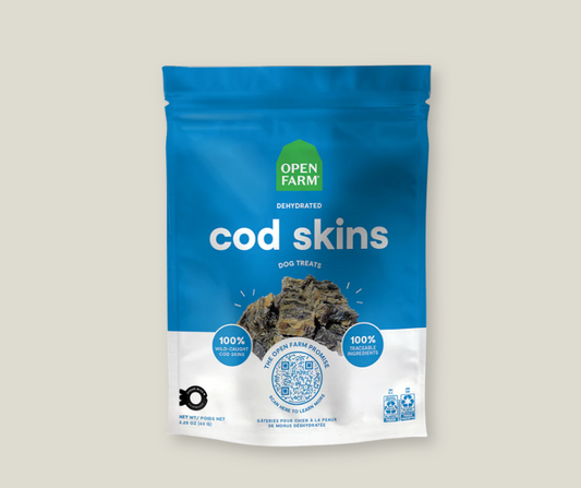 Open Farm Dehydrated Treats, Cod Skins