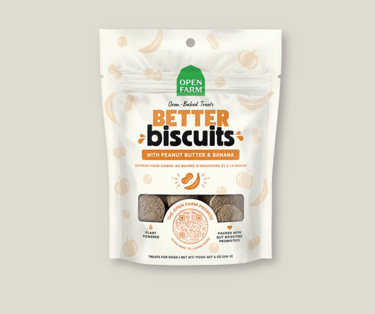 Open Farm Better Biscuits, Peanut Butter & Banana
