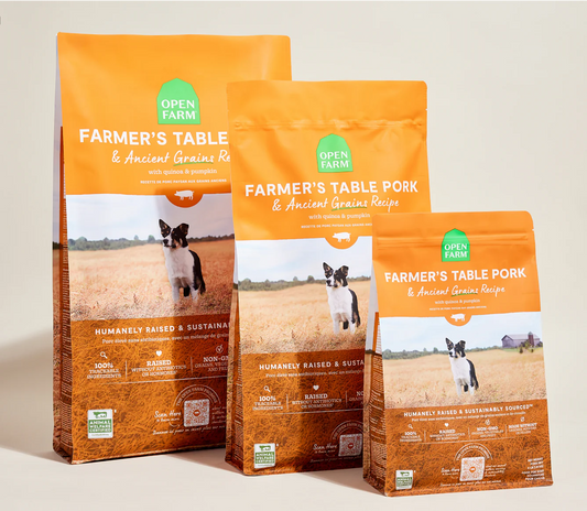 Open Farm Ancient Grains Kibble, Farmer's Table Pork