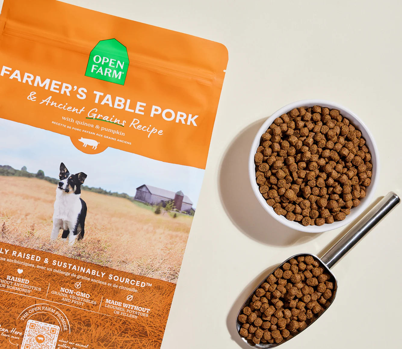 Open Farm Ancient Grains Kibble, Farmer's Table Pork