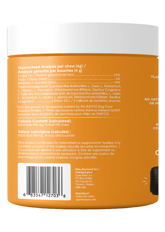 Open Farm Supplement Chews, Probiotic