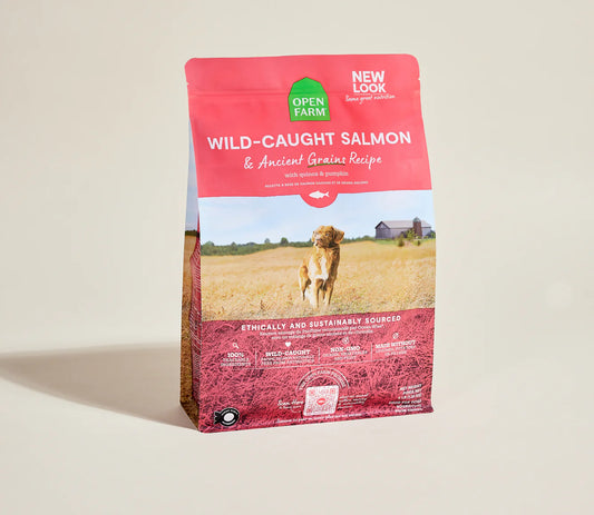 Open Farm Ancient Grains Kibble, Wild-Caught Salmon