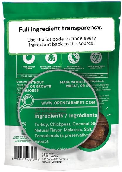 Open Farm Dehydrated Treats, Turkey